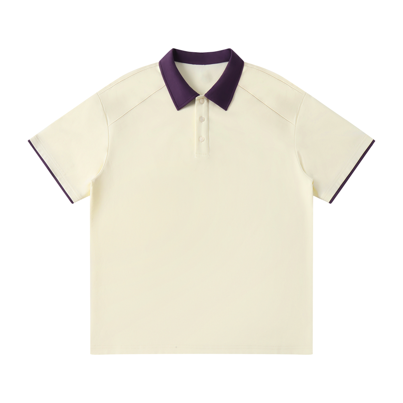 Contrast Collar Raglan Polo Shirt