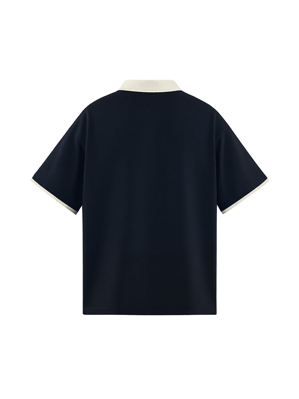 Contrast Collar Raglan Polo Shirt