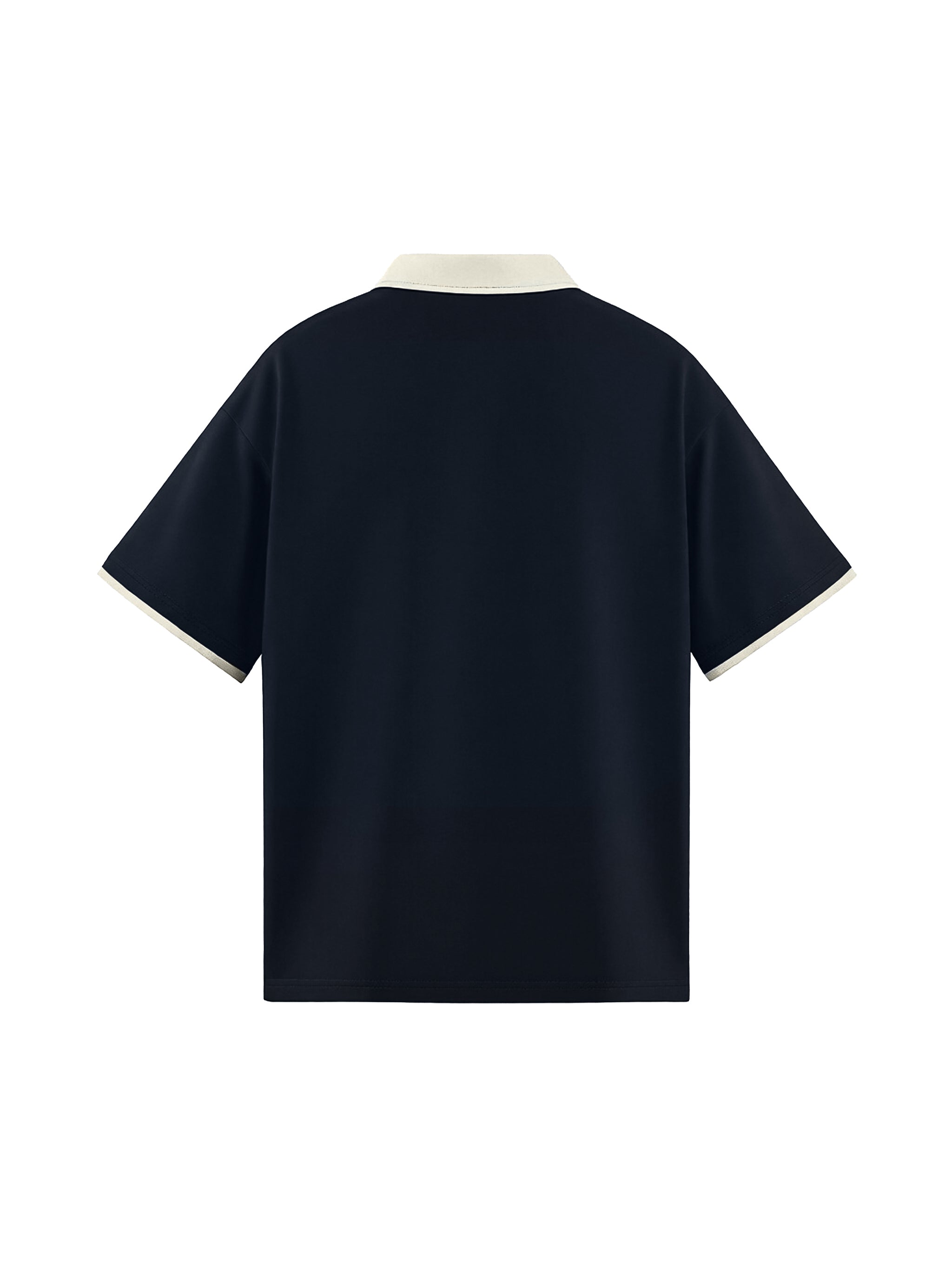 Contrast Collar Raglan Polo Shirt